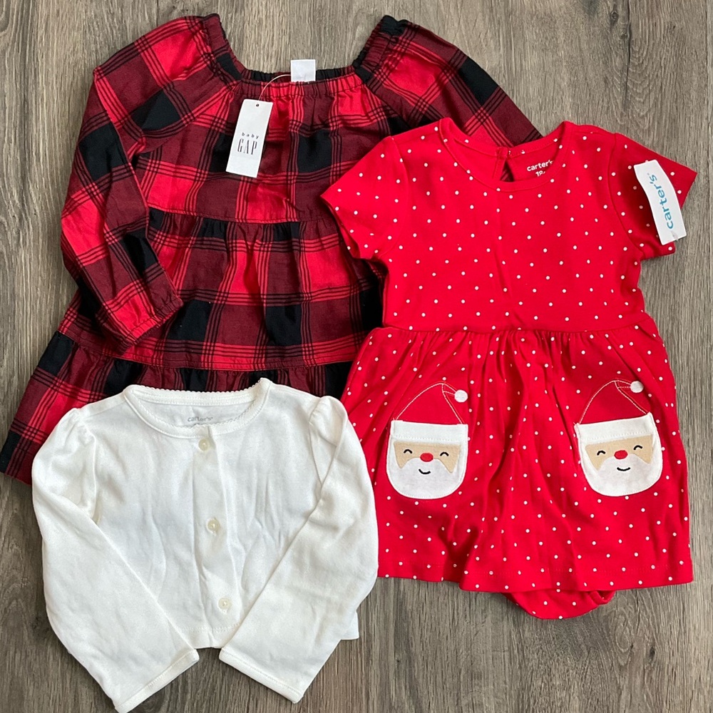 Baby Girl Christmas Dresses 2 Pack 18 -24 Months
